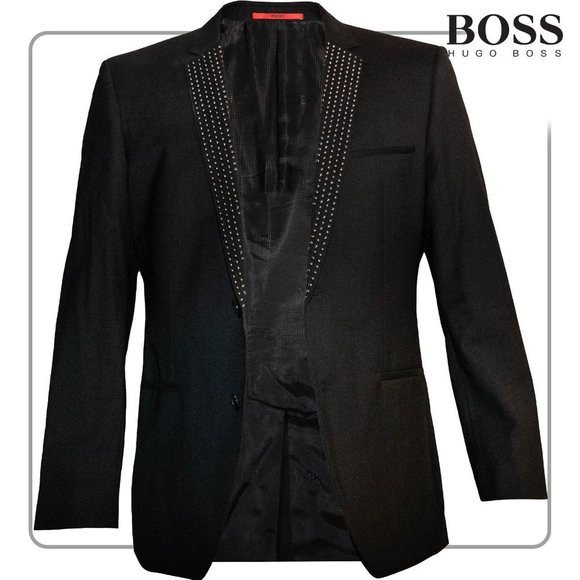 Hugo Boss Red Label Adrisonstuds Men's Black Blazer (size 42R) - Picture 1 of 7